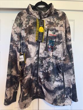Mossy Oak Men’s Camouflage Puffer Jacket - Gray, Green, Brown 3XL
